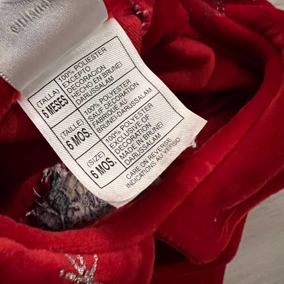 SOLDDisney Store Winnie the Pooh Eeyore Christmas Tree Velour Dress Baby 6 Mnths - Picture 6 of 7